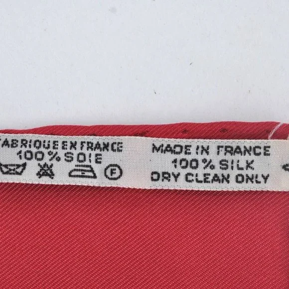 Authentic HERMES Carre 90 Scarf "LES TAMBOURS" Silk Red - Picture 11 of 12